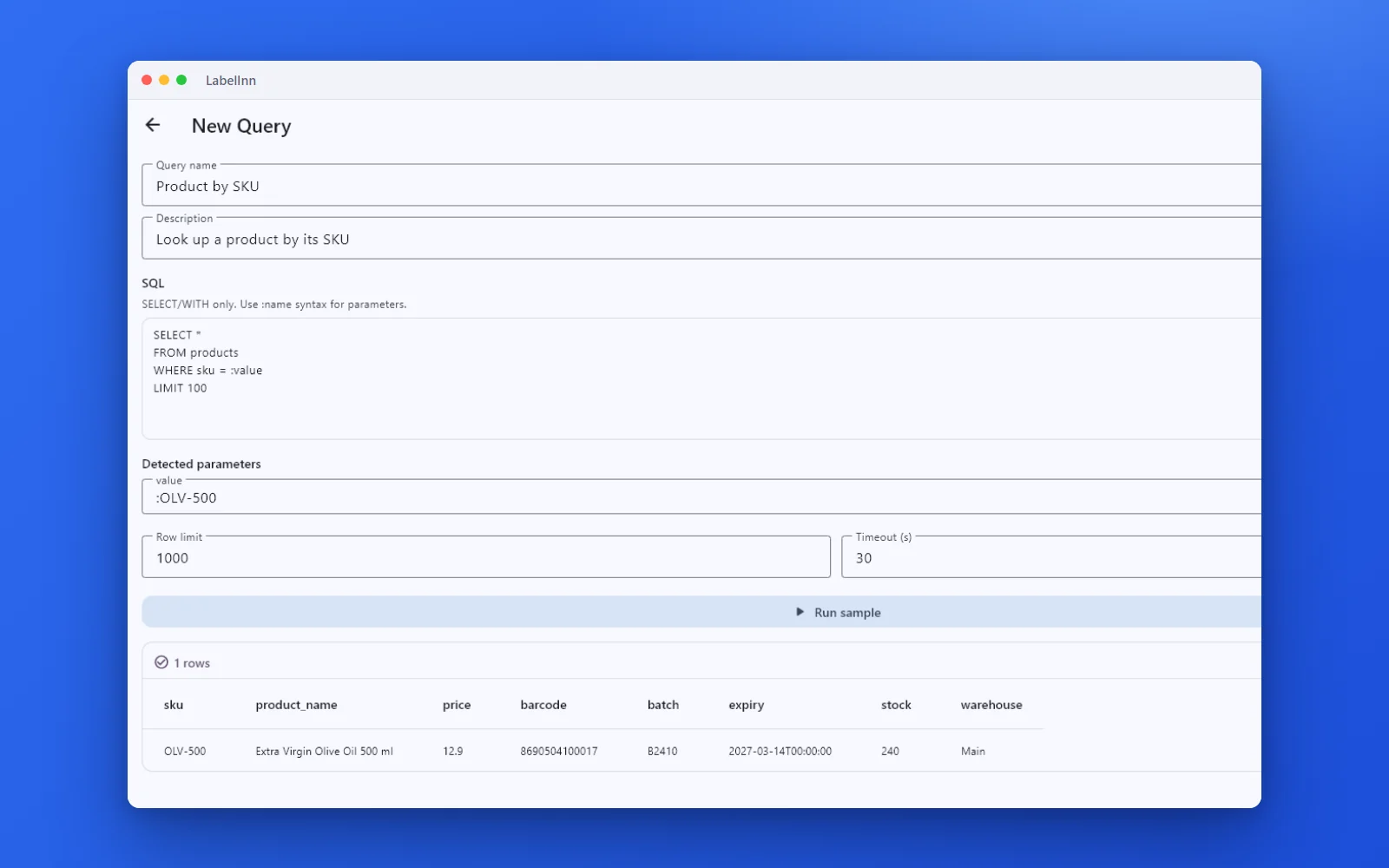 Running a query